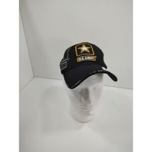 US Army Veteran Black Duel New Emblem Embroidered Licensed Military Ball Cap/Hat